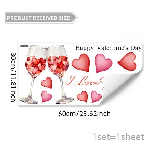 Colorful heart window decals - colorful,