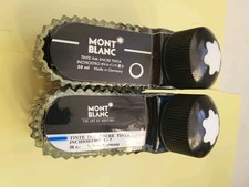 2 Mont Blanc 50ml vintage  inkwells Partially used .1x blue,1,x blavk.see pics.