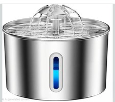 Cat Water Fountain for Drinking - 74oz/2.2L Stainless Steel Flower Style. New