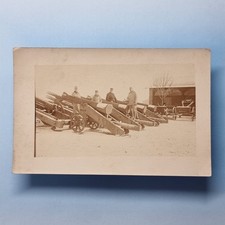 WW1 Military Image C1915 Real Photo France Troops Field Gun Battery Cannons