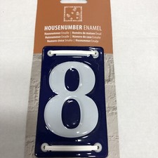Enamel House Number 8 French