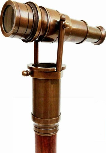 Brass telescop head handle - brass,