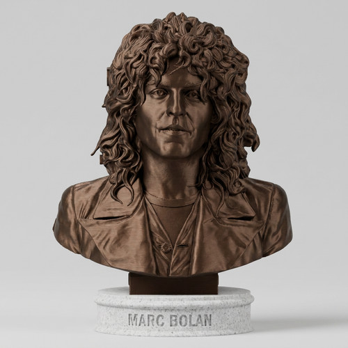 Marc bolan bust bronze - bolan, –