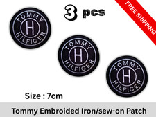 3 pcs Tommy H Embroidered Patch features sleek & modern design with a bold black