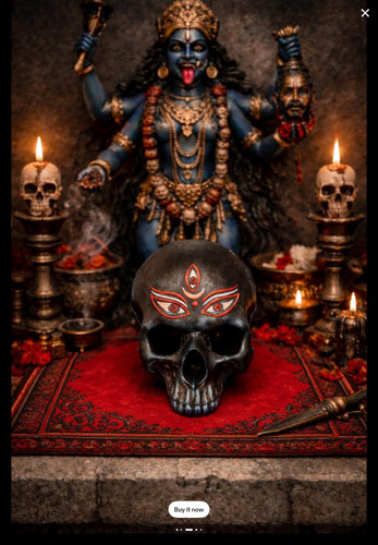 Goddess kali skull statue - goddess,