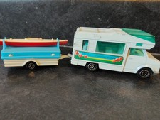 Majorette Fourgon ECH No.224-259 Camper Van and Canoe Trailer - Made in France