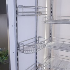 6 Tier Kitchen Cabinet Larder Pull Out Soft Close Baskets Unit Adjustable Height