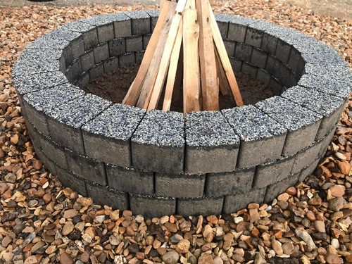 Rounded fire pit - cm, heater