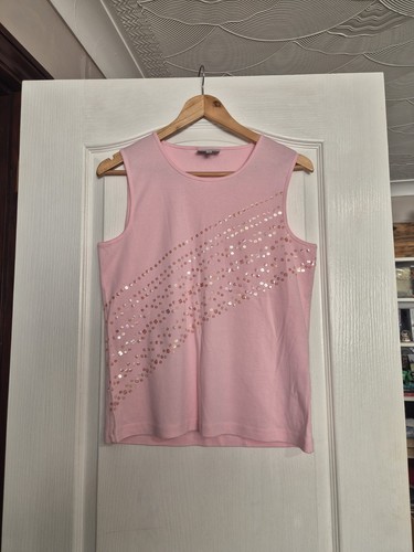 Pink sequin tank top 16 - top,