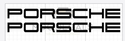 Porsche decal stickers x2 - porsche, decal/stickers