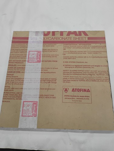Polycarbonate sheet 12x12 - polycarbonate,