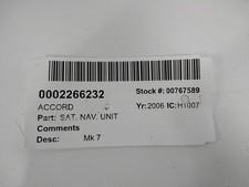 Sat Nav Unit  HONDA ACCORD