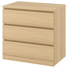 IKEA MALM 3 Drawer Chest of