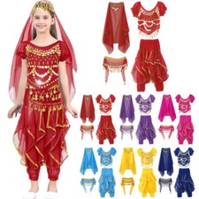 Belly Dance Costume Set for Girls Festival Suit Halloween Outfit Fancy Dress Up