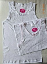 GIRLS WHITE COTTON LACE TRIM