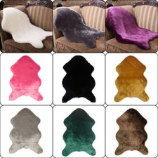 60-120cm Faux Fur Sheepskin Rug Fluffy Mat Room Sofa Hairy Shaggy Floor Carpet
