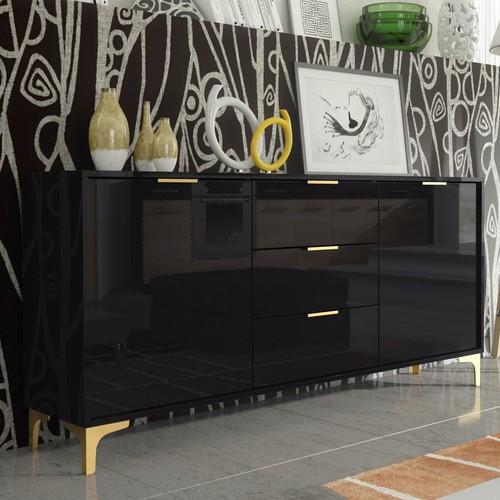 Luxury black high gloss - black,