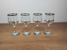 Wine Glasses with Gold Rim
