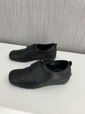 T L C Black Leather Shoes
