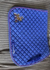 Buddies by Shire Blue and Fuschia Pink Pony Saddle Pad w/ Fluffy Wither Protect