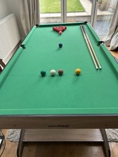 Hy-Pro 6ft Folding Snooker and Pool Table - Oak716
