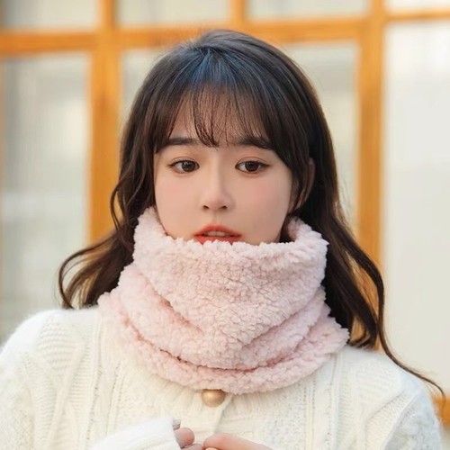 Keep warm plush scarf coral - warm,