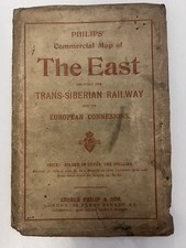 Philips Commercial Map of The East – Trans-Siberian Railway & European  c.1900