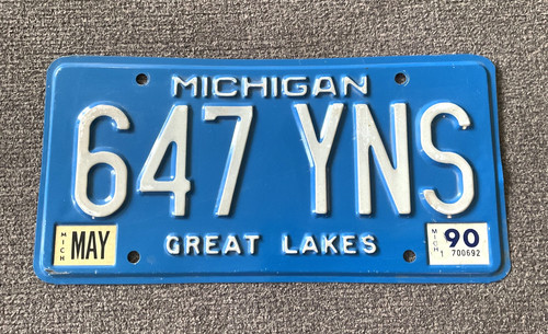 Rare 1990 michigan license - rare,