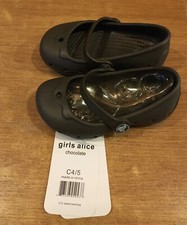 Crocs Alice Baby Toddlers first cruiser shoes size UK 4/5 Chocolate Brown EU 20 