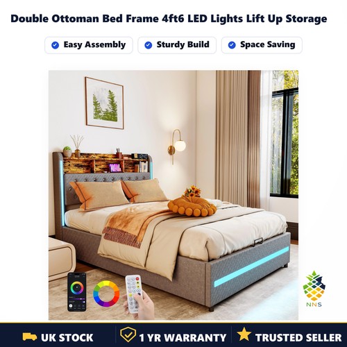 Double ottoman bed frame - frame, 4ft6