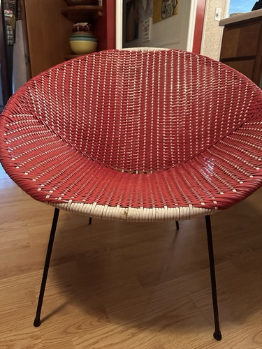 Mid century saucer - century, red