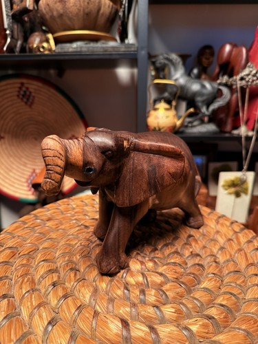 Hand carved wooden elephant - hand-carved,