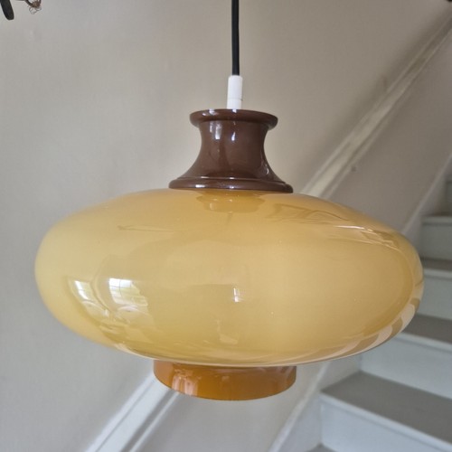 Mcm opal glass pendant lamp - opal,