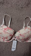 36B  BOUX AVENUE IVORY  MIX BETTIE FLORAL UNDERWIRED PLUNGE  BRA  BNWOT RRP £26