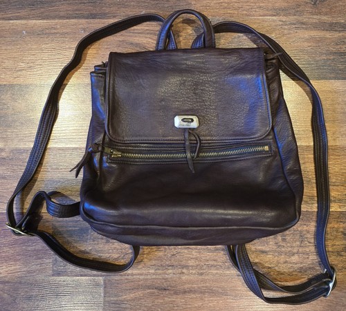 Vintage leather mini backpack - vintage,