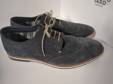 Base London  Crosby Mens Blue Suede Brogues  Barely Worn Size 46 UK Size 1 1