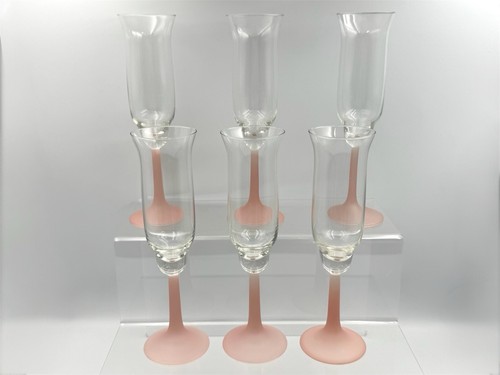 Vintage frosted pink stem - 6x,