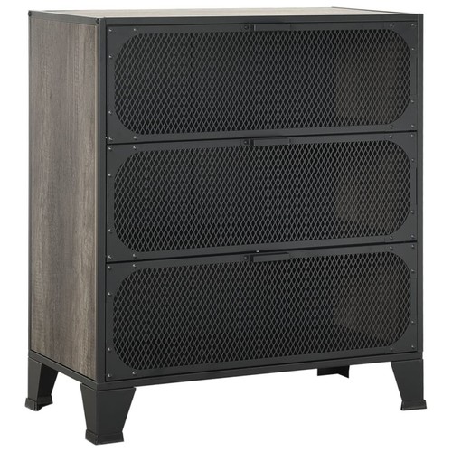 Black grey storage cabinet - grey,
