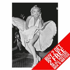 MARILYN MONROE BB2 SKIRT POSE POSTER ART PRINT A4 A3 SIZE BUY 2 GET ANY 2 FREE