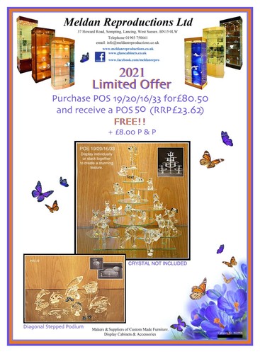 Glass display stands for - ,