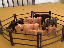 Vintage Playmobil Longhorn Cattle Cow Bull Bundle  Western Ranch