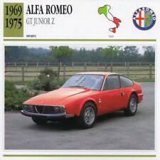 1969-1975 ALFA ROMEO GT JUNIOR Z Sports Classic Car Photo/Info Maxi Card