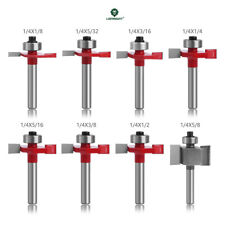1/4 Shank Slot Cutter T-Slot Rabbet Box Slotting Biscuit Router Bit Set Jointing