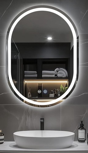 Bathroom mirror with led - with,