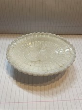 Vintage Avon Soap Dish Milk Glass Owl Pattern 14.5x10.5x4,5cm