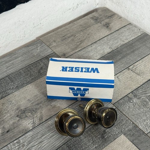 Vintage brass door knobs - brass,