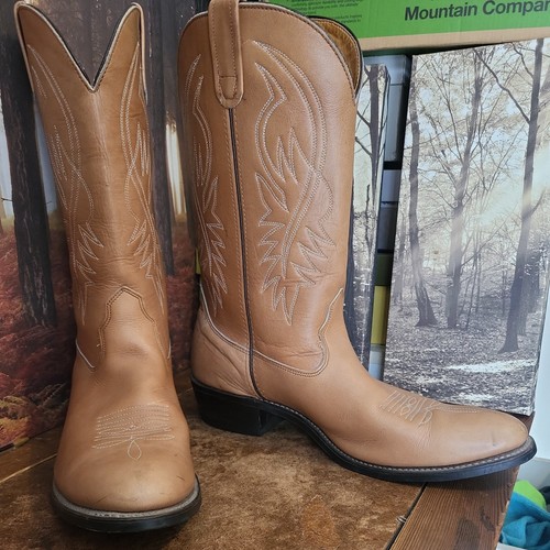 Sears mens tan leather cowboy - sears,