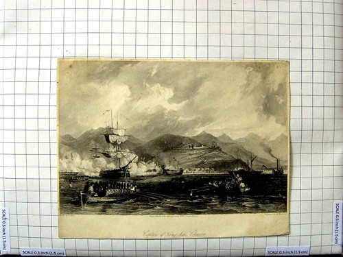 Old antique print allom - antique,