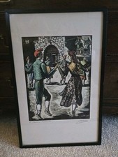 SIGNED WOODCUT, CASTELLS MARTI