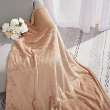 Faux Fur Fleece Throw Flannel Blanket Soft Fluffy Warm Bed Throw Livingroom Sofa